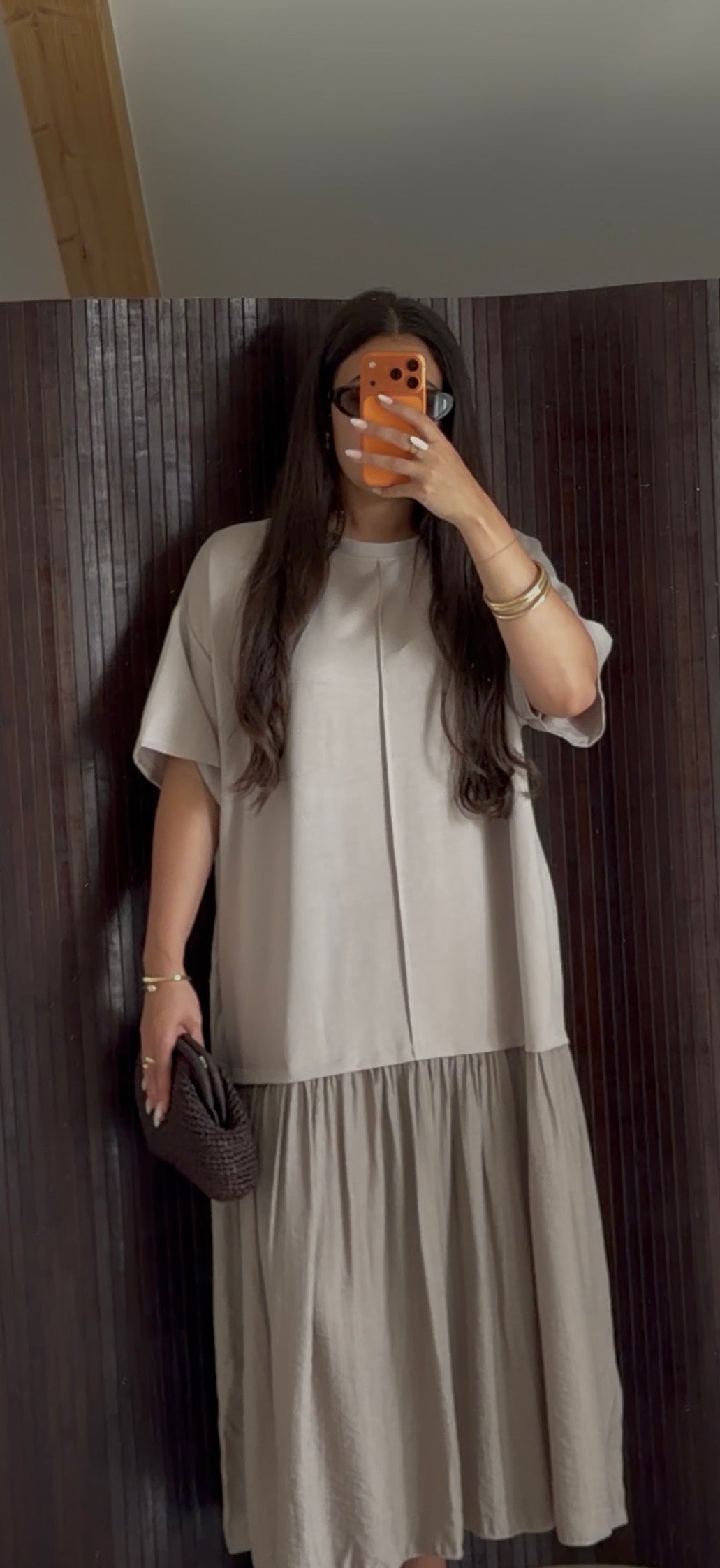 ROBE TEE SHIRT TAUPE