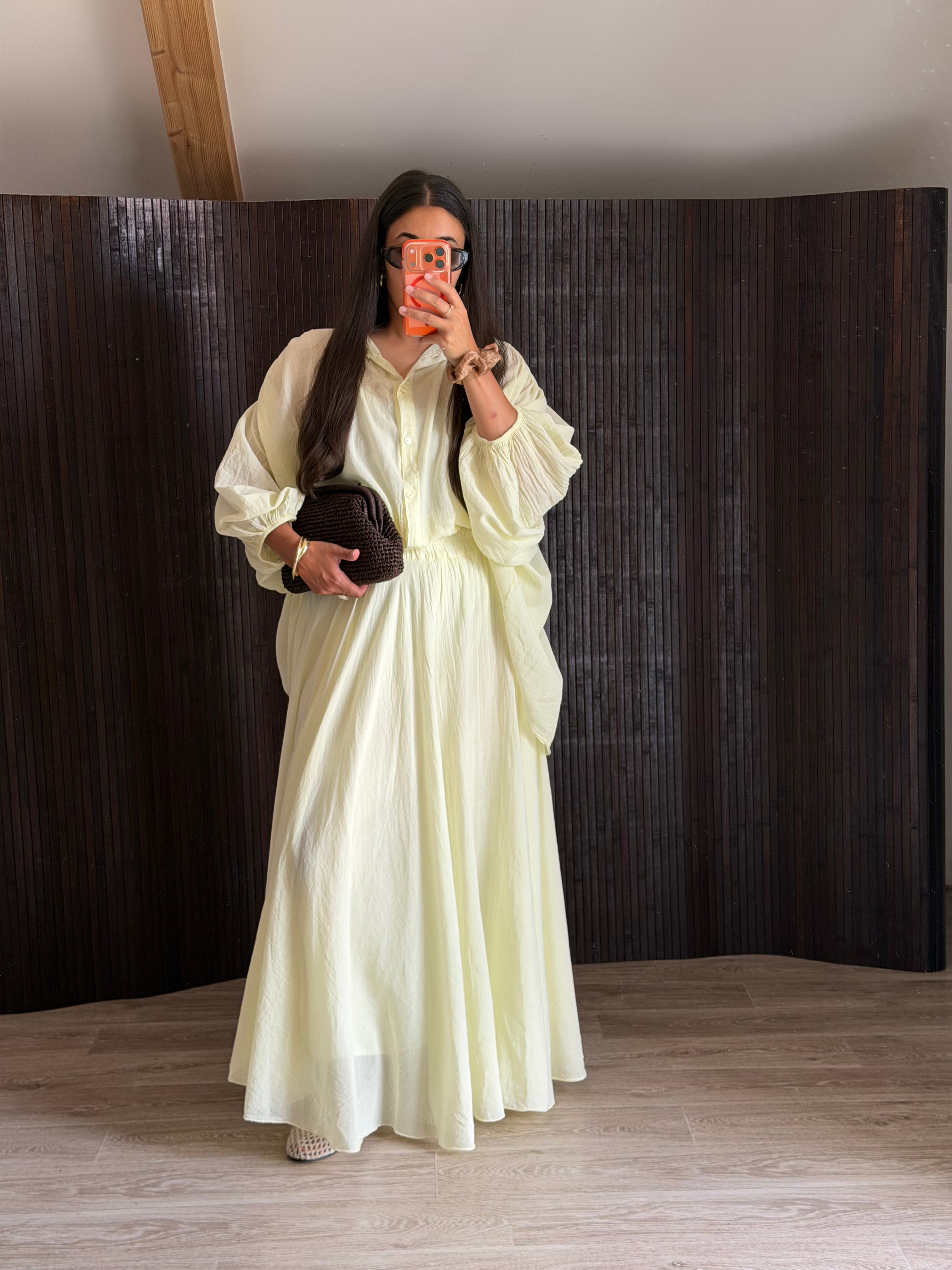 Ensemble Alma Jaune citron pastel