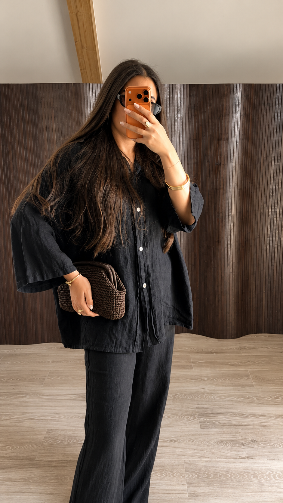 ENSEMBLE LIN SUPÉRIEUR NOIR