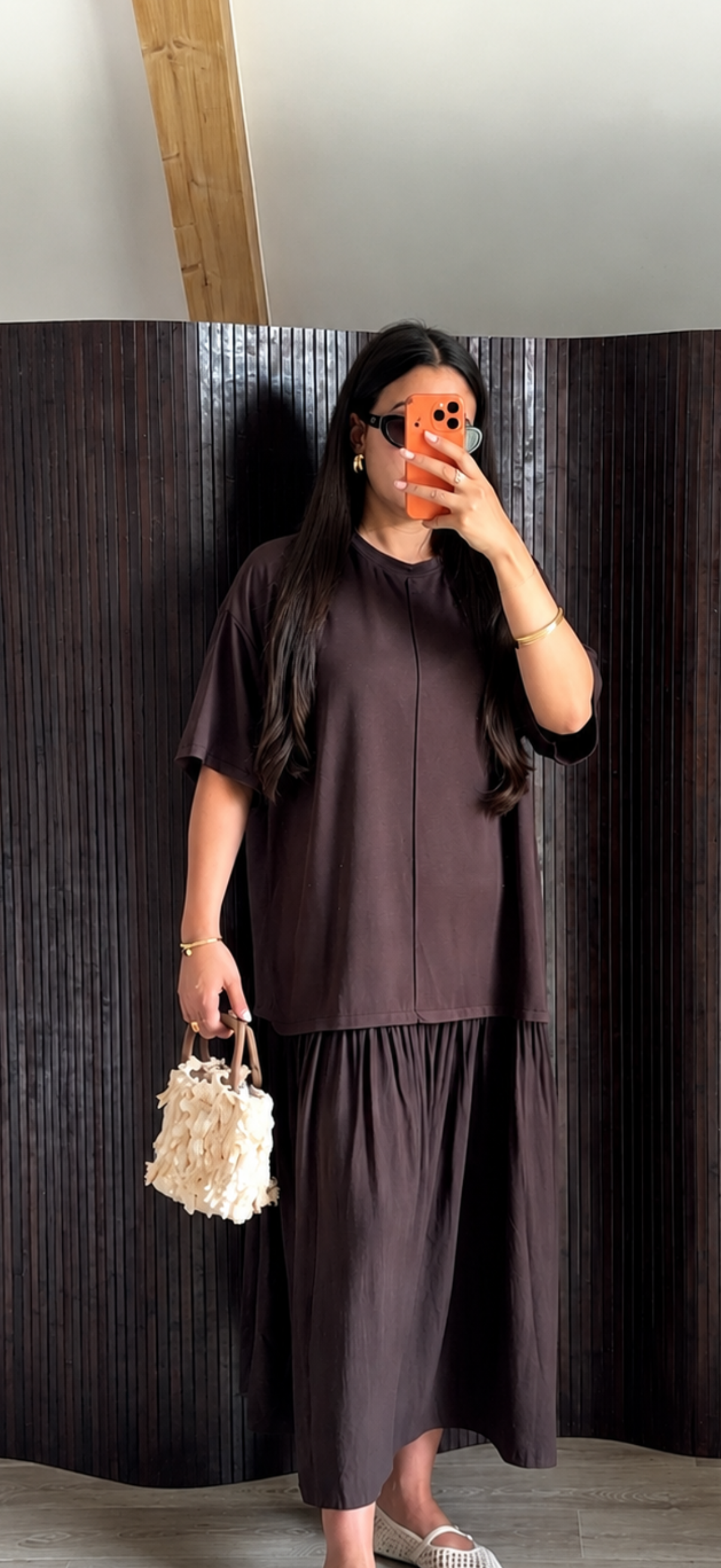ROBE TEE SHIRT MARRON