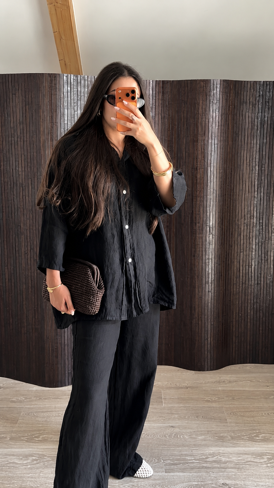 ENSEMBLE LIN SUPÉRIEUR NOIR