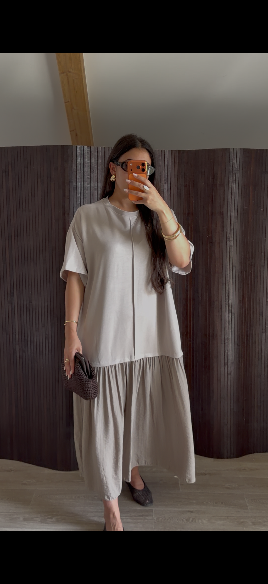 ROBE TEE SHIRT TAUPE