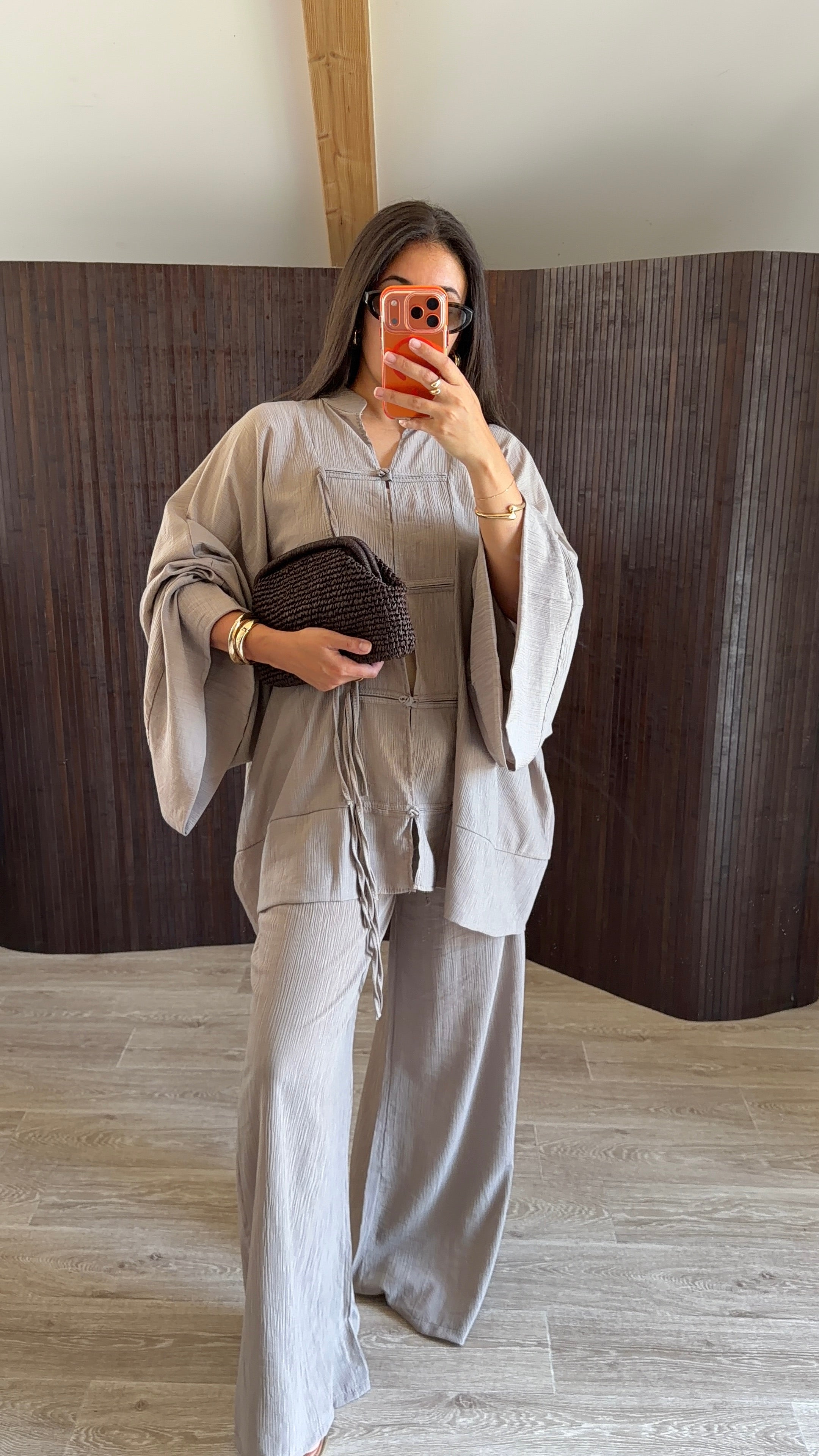 Ensemble japonais Taupe