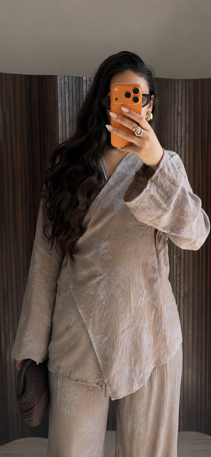 SET ILANA TAUPE MIT BINDEDETAIL