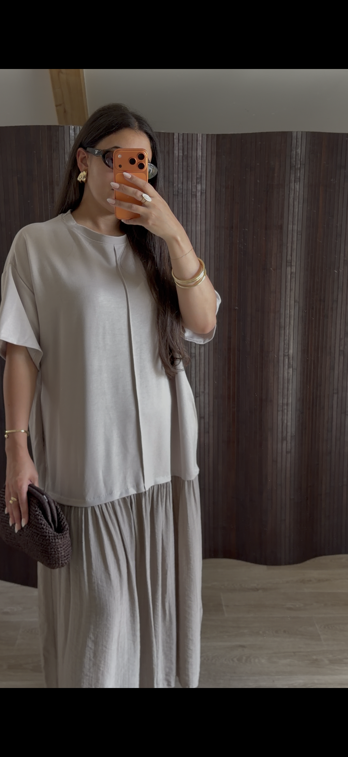 ROBE TEE SHIRT TAUPE