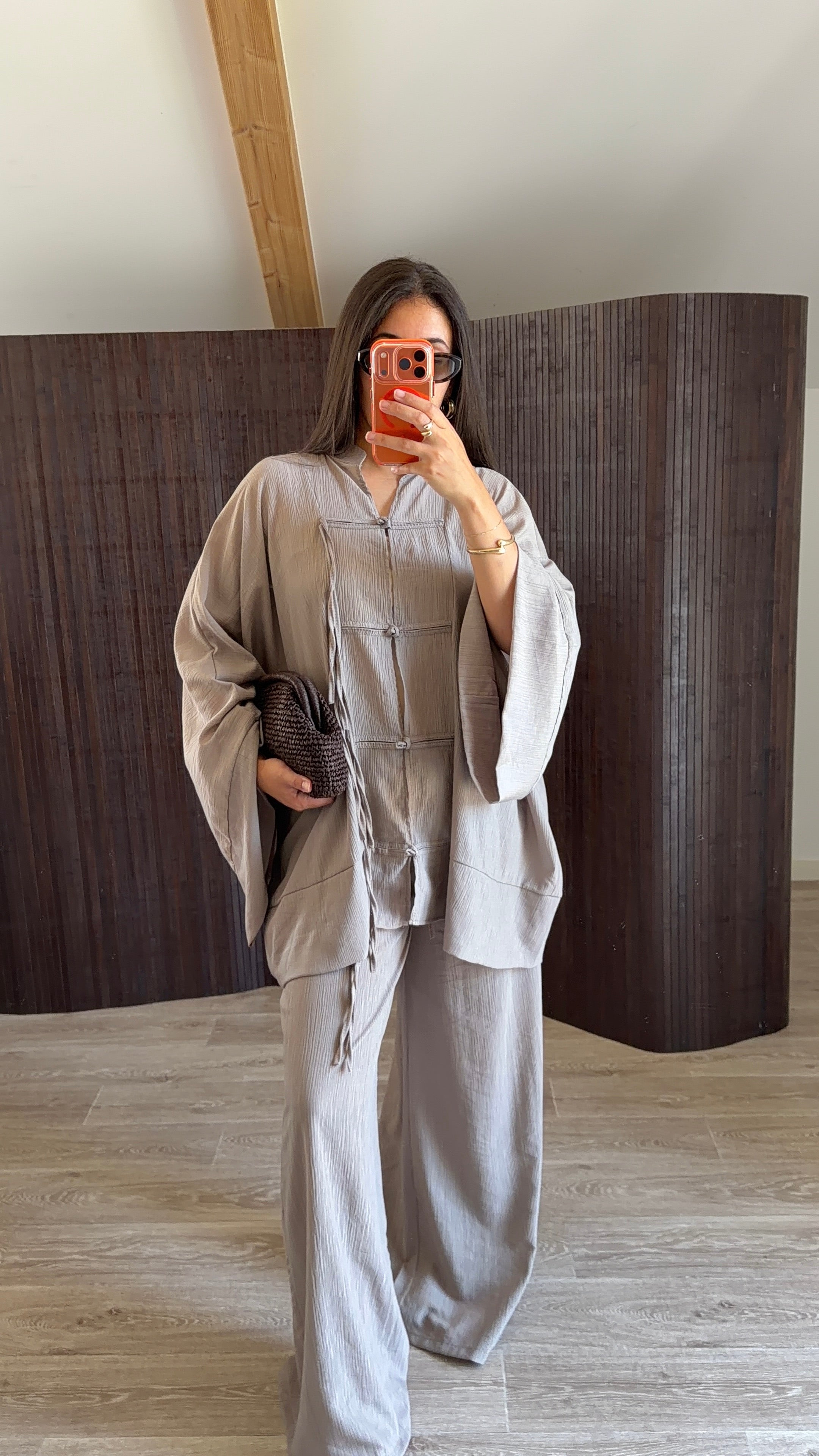 Ensemble japonais Taupe