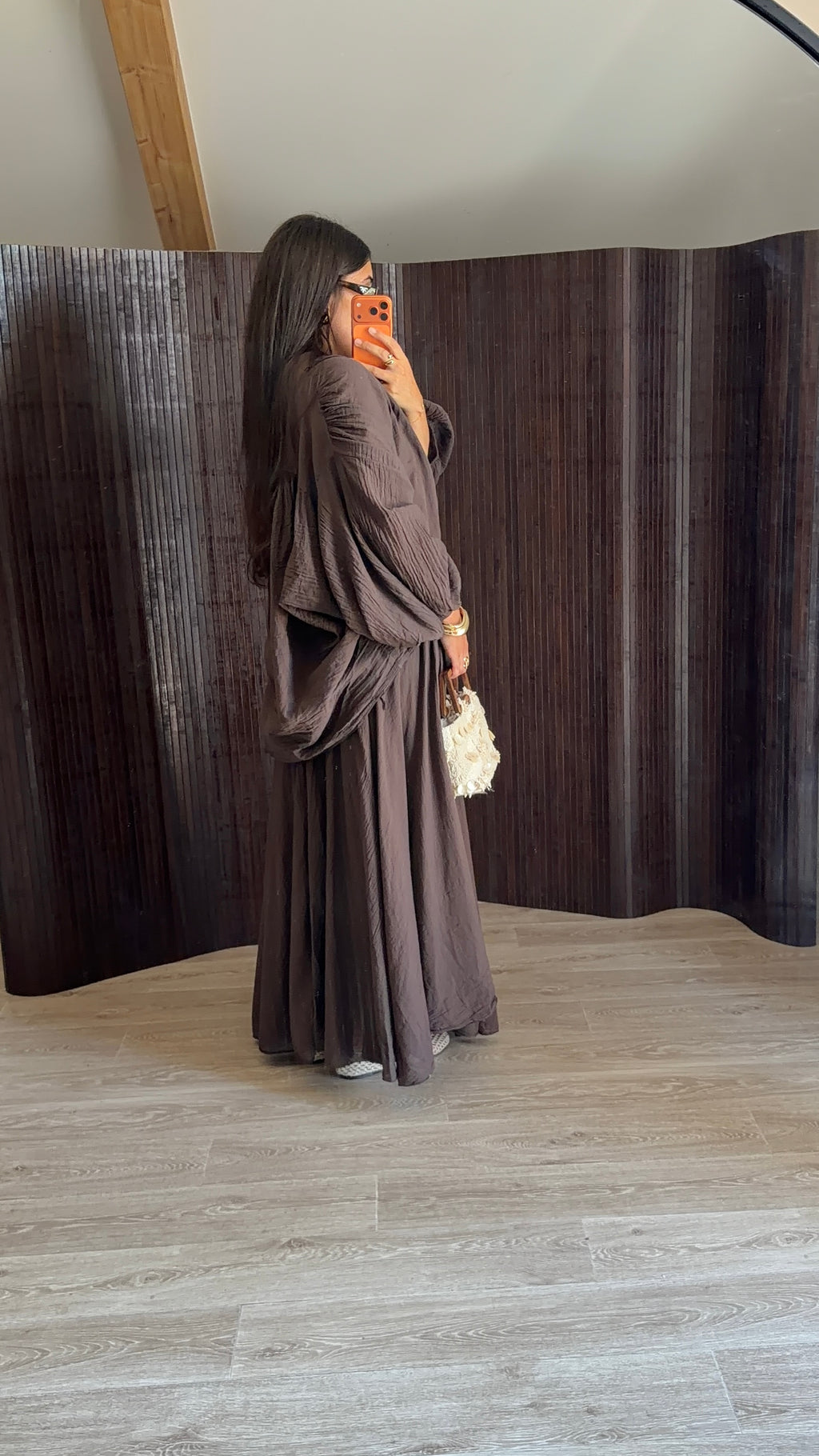 Ensemble jupe & chemisier Alma Marron