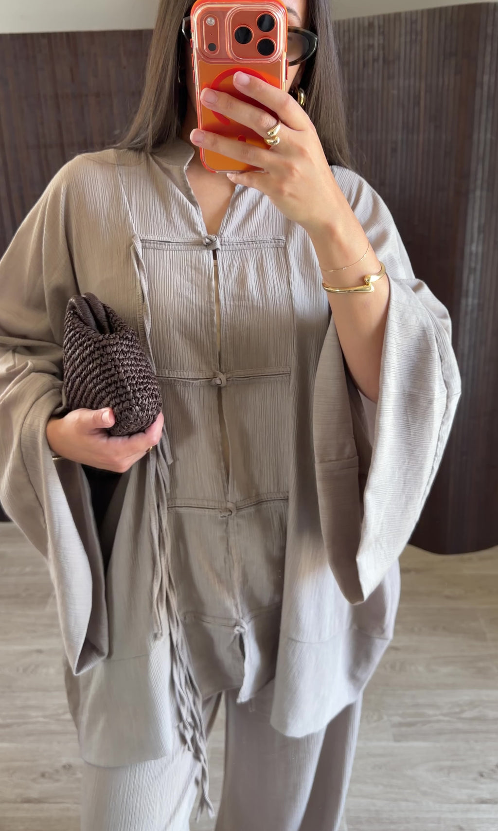 Ensemble japonais Taupe